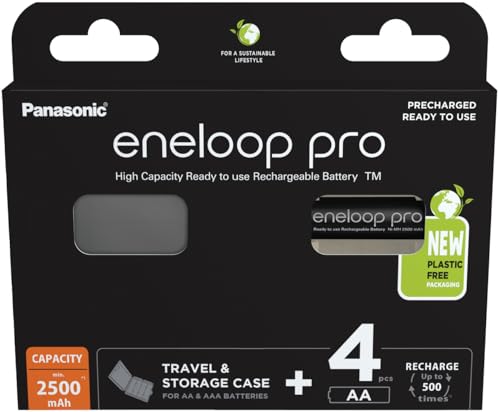 Batteria Panasonic Eneloop Pro Black R6 / Aa Pro Bk-3Hcde (Min. 2500 Mah) 4 (+Box) Pezzi 5410853065036