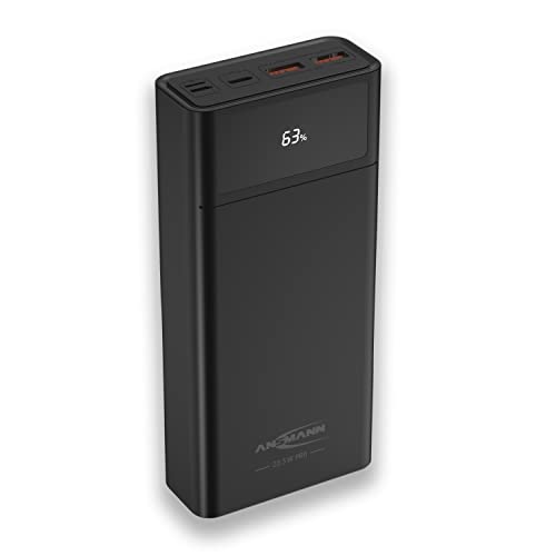 Ansmann Powerbank 24 000 Mah 22,5W Pb322Pd (1 Pezzo) – Batteria Esterna Con 2 Porte Usb-A E 1 Porta Usb-C – Batteria Di Emergenza Per Ricaricare Smart