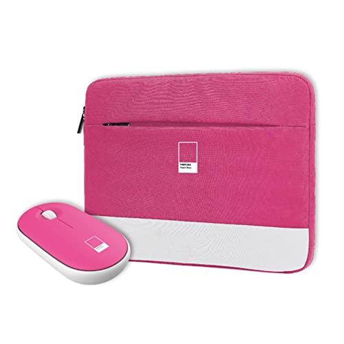 Celly, Bundle Sleeve + Mouse Linea Pantone, Custodia Pc 16" E Mouse Wireless, Sleeve Pc Con Zip E Mouse Con Silent Click, Dongle Integrato, Dpi Regola
