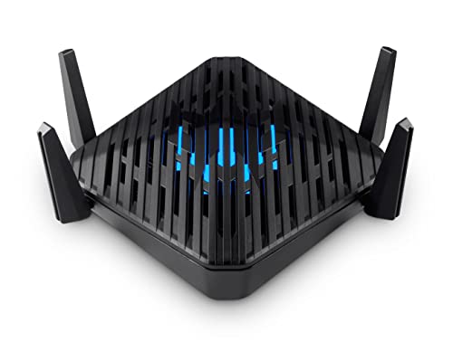 Acer Predator Connect W6D Wi-Fi 6 Router Wifi, Router Wifi 6 Dual Band, Processore Quad Core 2 Ghz Arm Cortex, Porta Ethernet 2.5Gbps, 4 Porte Etherne
