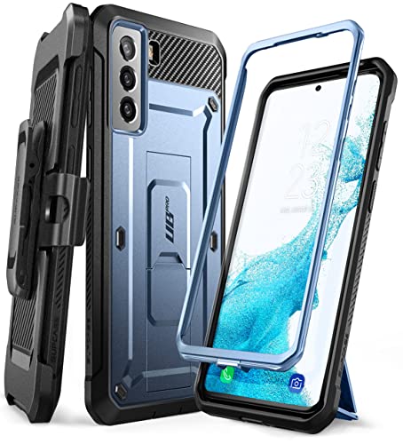 Supcase Unicorn Beetle Pro - Custodia Rigida A Doppio Strato Per Samsung Galaxy S22 5G (2022), Colore: Blu Metallizzato