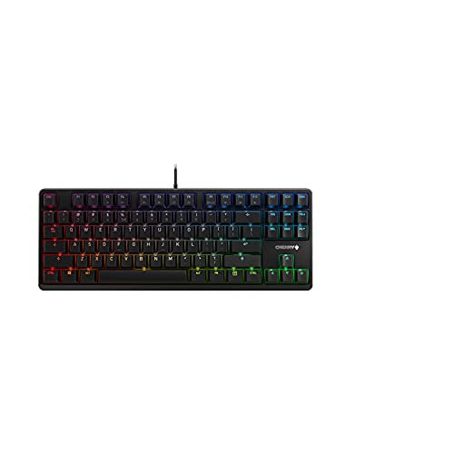 Cherry G80-3000N Rgb Tkl - Tastiera Da Gaming Con Filo Senza Tastierino Numerico - Illuminazione Rgb E Tasti Mx Silent Red - Layout Us (Qwerty), Nero
