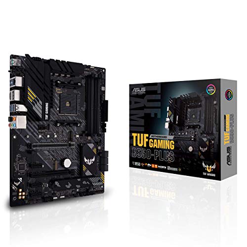 Asus Tuf Gaming B550-Plus, Scheda Madre Gaming Atx Amd B550, Pcie 4.0, Doppio M.2, Nero
