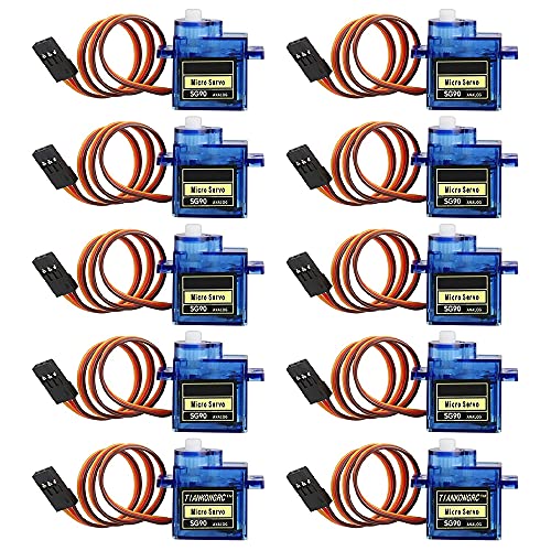Mmobiel 10 Pz Kit Servomotore 9 G Sg90 Per Drone/Auto/Aeroplano/Veicoli/Robot Radiocomandati Compatibile Con Progetti Arduino E Raspberry Pi Comprensi