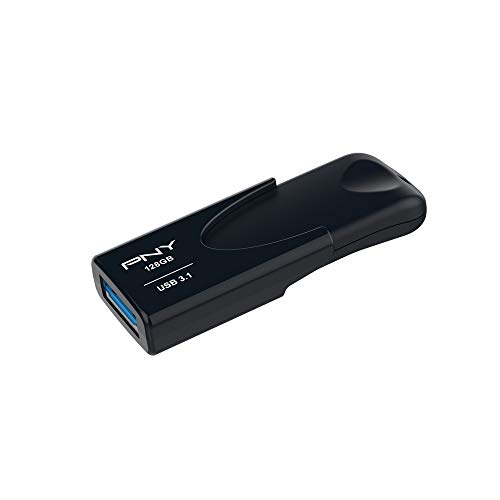 Pny Attaché 4 Chiavetta Usb 3.1 – 128Gb, Velocità Di Lettura Fino A 80 Mb/S, Nero