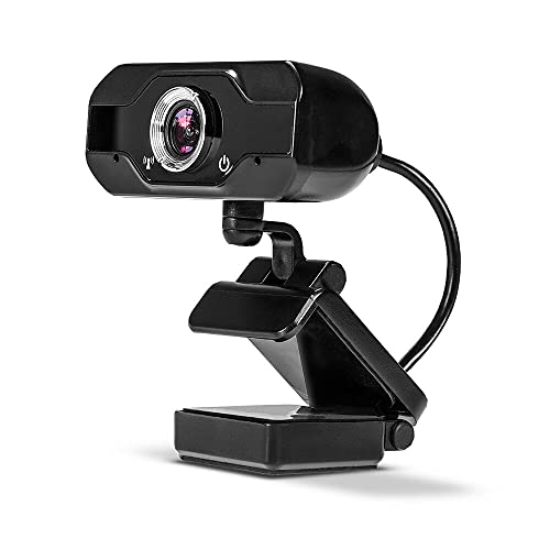 Lindy 43300 Webcam 1080P Full Hd Con Microfono Stereo, Per Video Chat E Registrazione, Compatibile Con Windows, Mac E Android