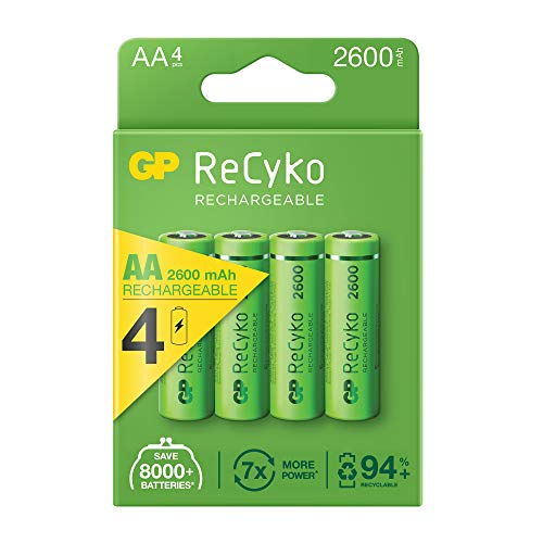 Recyko+ Pile Ricaricabili 2600 Mah, (4 Pezzi)