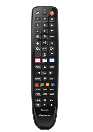 Meliconi Gumbody Personal 1+, Telecomando Per Tv Samsung, Sostituisce Il Telecomando Originale. Pronto All’Uso. Corpo In Gomma Antishock. Supporto Web