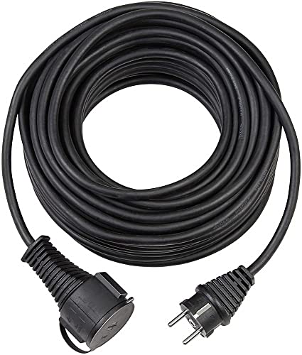 Brennenstuhl 1169890 At-N05V3V3-F 3G1,5 1169890-Prolunga Bremaxx Ip44, Colore: Nero, M, Multicolour, Verlängerungskabel 15 Meter