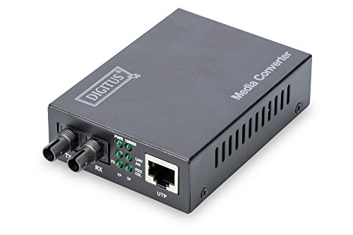 Digitus Dn82110 Convertitore 10/100/1000 Gigabit Media Converter Rj45 Fibra Ottica St 1000Base-Sx,, Rj45/St - 850Nm - Gigabit, Multimode