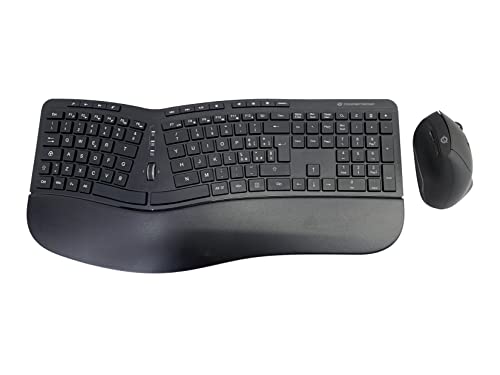 Conceptronic Orazio02It Ergo Set Tastiera Ergonomica E Mouse Verticale Layout Italiano