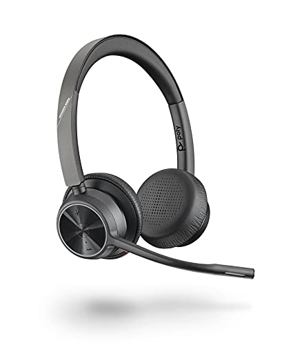 Poly - Voyager 4320 Uc Wireless Headset (Plantronics) - Cuffia Con Microfono Ad Asta - Si Collega A Pc/Mac Con Adattatore Bluetooth Usb-A E A Telefoni