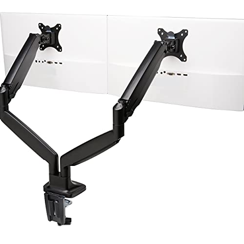 Kensington Braccio Per Monitor Doppio Con Piastra Vesa, Altezza Regolabile One-Touch, Per L'Home Office, Molla A Gas Integrata, Nero (K59601Ww)