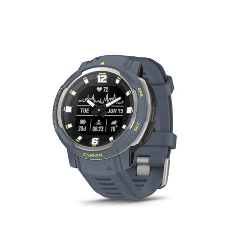 Garmin Instinct Crossover, Smartwatch Ibrido, 45Mm, Rugged Design E Lancette Super-Luminova, Autonomia 28 Giorni, +30 Sport, Gps, Cardio, Spo2, Activi
