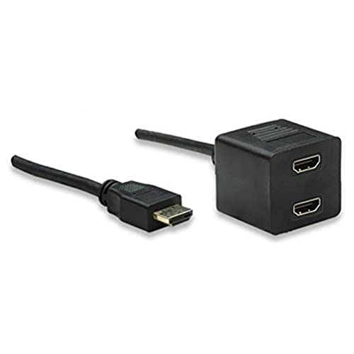 Techly Video Splitter Cable Hdmi M To 2 X Hdmi F Icoc Hdmi-F-002 - Hdmi Cables (Hdmi, 2 X Hdmi, Male, Female, Gold, Black)