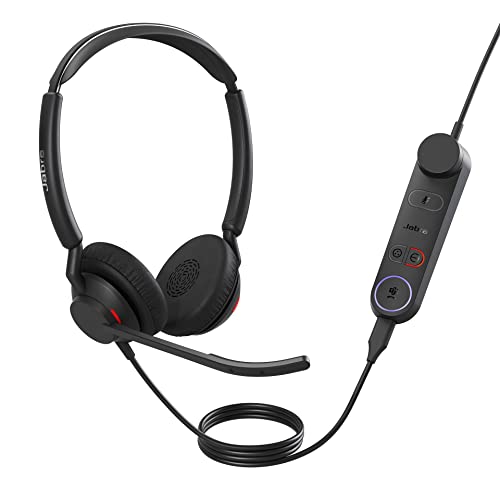 Jabra Engage 50 Ii Cuffie Stereo Cablate, Unità Controllo Chiamata Link, 3 Microfoni Cancellazione Rumore, Cavo Usb-A, Leggere - Certificate Ms Teams,