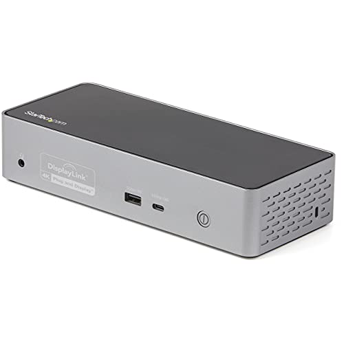 Startech.Com Docking Station Usb-C - Quad Monitor Displayport/Hdmi 4K 60Hz - Dock Type C Multi Hdmi/Dp Power Delivery 100W - Hub Usb 3.0 Con 1X Usb Ty