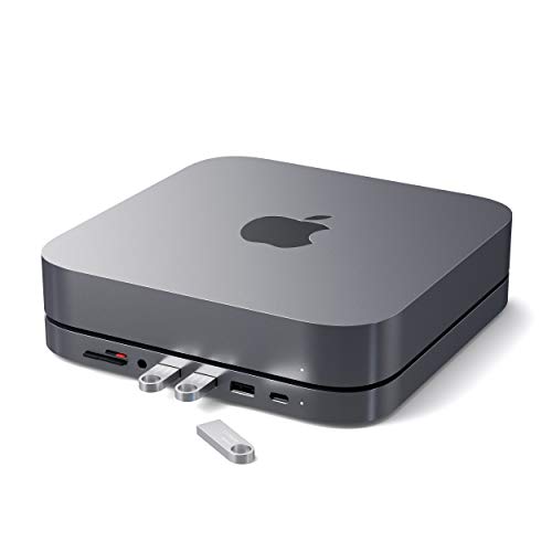 Satechi Usb-C Hub - Stand E Hub In Alluminio - Porta Usb-C, Lettore Micro/Sd Card, Usb-A 3.0 E Jack Cuffie - Compatibile Mac Mini M2/M1, Mac Studio, 2
