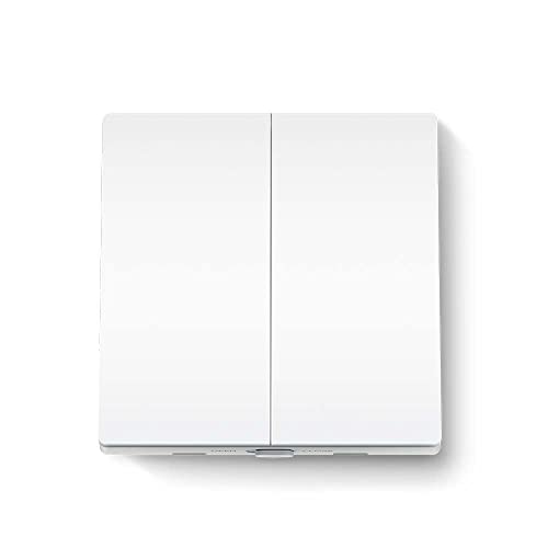 Tp-Link Tapo S220 Interruttore Della Luce Intelligente, Smart Light Switch, Telecomando, Controllo Vocale Tramite Alexa O Google Assistant, 2-Gang 1-W
