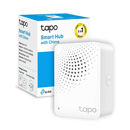 Tp-Link Tapo H100 Smart Hub Con Cuoneria, Centro Casa Intelligente, Collega I Dispositivi Di Tutta La Casa, 19 Suonerie, A Bassa Potenza, Allarme Inte
