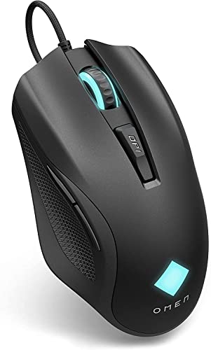 Hp Omen Vector Mouse, 6 Tasti Programmabili, Dpi 100 A 16.000, Sensore Precisione Omen Radar 3, Led Personalizzabili, Rotella Scorrimento, Cavo Usb Ca