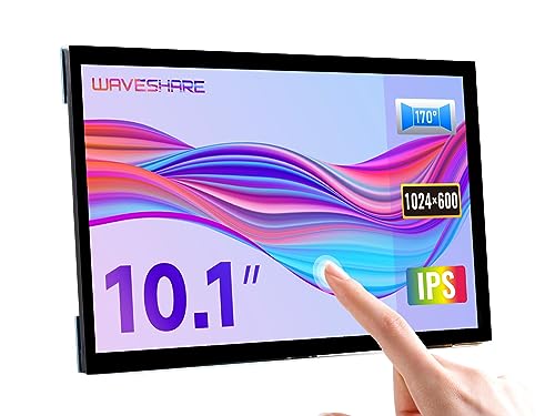 Waveshare 10.1Inch Display Capacitive Touchscreen Hdmi Lcd (E) 1024×600 Resolution Ips Panel Fully Laminated Monitor Support Raspberry Pi/Pc/Jetson Na
