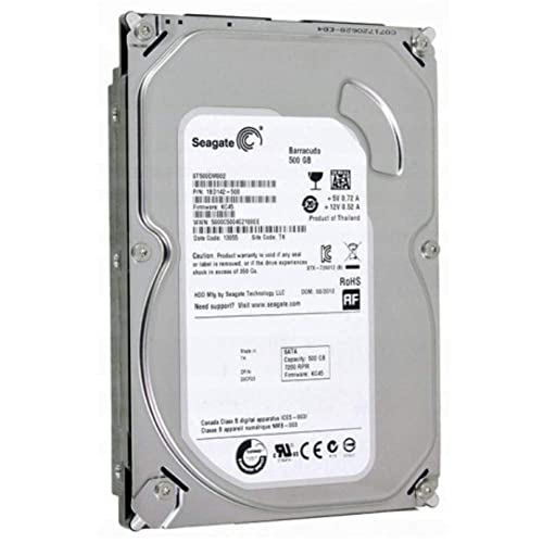 Seagate St500Dm002 Barracuda 7200.12 500Gb 7200 Rpm 16Mb Cache Sata 6.0Gb/S 3.5 Hard Disk Interno (Bare Drive) (Ricondizionato)