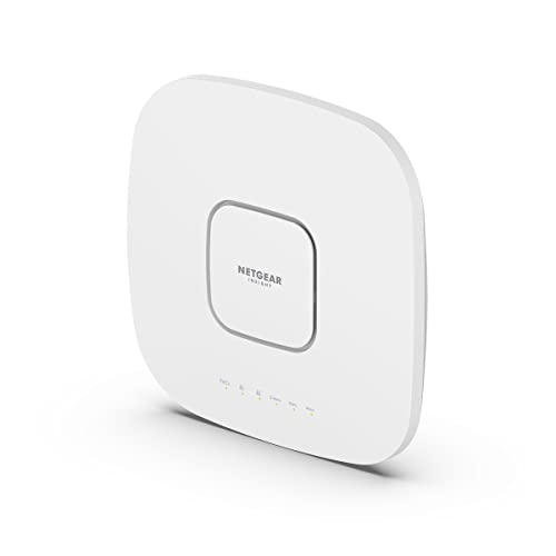 Netgear Access Point Wifi 6E Wax630E, Velocità Triband Axe7800 (Fino A 7.8 Gbps), Mesh, Porte Multi-Gig, Poe++, Gestione Remota Insight, Alimentatore 