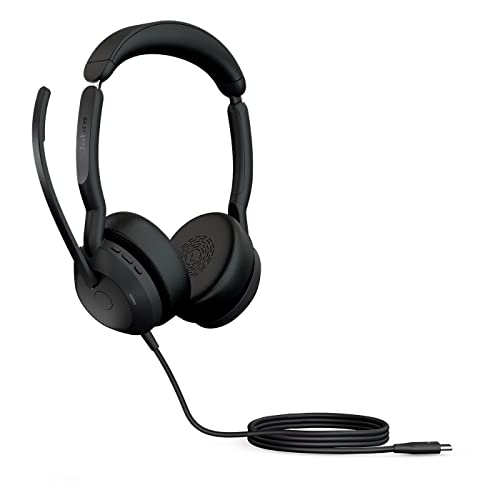 Jabra Evolve2 50 Cuffie Stereo Cablate Con Jabra Air Comfort, Microfoni Con Cancellazione Del Rumore, Cancellazione Attiva Del Rumore - Per Tutte Le P
