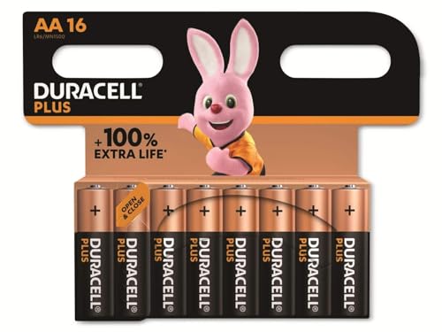 Duracell Plus-Aa Cp16 Mignon (Aa), 1,5 V, 16 Pezzi.