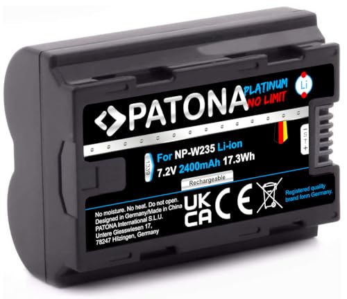 Patona Np-W235 2400Mah Batteria Serie Platinum - Per Gfx-50S Ii Gfx-100S Gfx-100 Ii X-H2 X-H2S X-S20 X-T4 X-T5