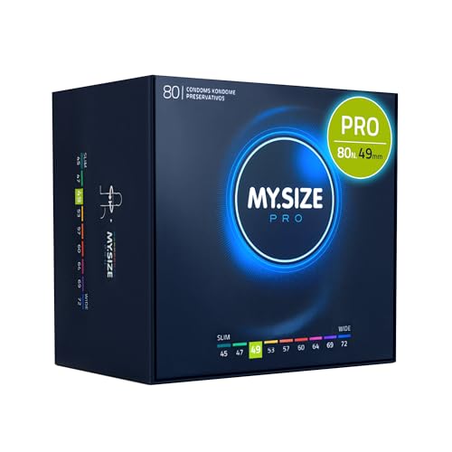 Preservativo My.Size Pro Misura 2, 49 Mm, 80 Pezzi - Ottima Vestibilità Per Una Taglia Adatta A Tutti
