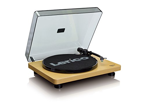 Lenco L-30Wd Usb - Giradischi Con Trasmissione A Cinghia - 33 E 45 Giri - Usb - Uscita Rca - Digitalizza Dischi - Preamplificatore - Legno, Único