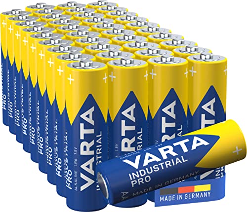 Varta Pile Aa, Confezione Da 40, Industrial Pro, Batterie Alcaline, 1,5V, Pacco Di Stoccaggio In Imballaggio Ecologico, Made In Germany [Esclusivo Su 