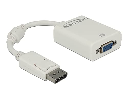 Delock 61766 Cavo Di Interfaccia E Adattatore Displayport Vga Bianco