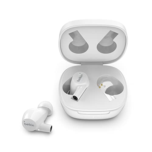 Belkin Auricolari True Wireless Soundform Rise, Bluetooth 5.2, Ricarica Wireless, Resistenza Contro Acqua E Sudore (Ipx5) E Bassi Profondi, Per Iphone
