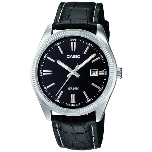 Casio Orologio Analogico Al Quarzo Uomo Con Cinturino In Pelle Mtp-1302L-1Avef