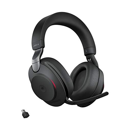 Jabra Evolve2 85 Wireless Pc Headset With Charging Stand – Noise Cancelling Microsoft Teams Certified Stereo Headphones With Long-Lasting Battery – Us