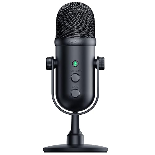 Razer Seiren V2 Pro - Micrófono Usb Profesional Para Streamers (Micrófono Dinámico De 30 Mm, Filtro De Paso Alto, Limitador De Ganancia, Monitorizació