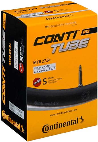 Continental Camara Mtb Tube 27.5X2.60 28 Valvula Presta 42Mm, Accesorios Y Recambios Bicis Unisex Adulto, Nero, Standard
