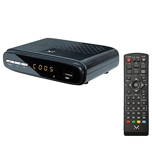 Majestic Dec 675 Hd Usb - Decoder Digitale Terrestre Dvb-T/T2 Hd Con Display, Hevc Main 10, Ingresso Usb, Telecomando, Scart, Hdmi