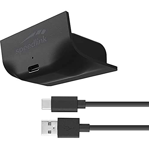 Speedlink Pulse X Play & Charge Kit - Powerbank Con Attacco Per Controller Xbox Series X/S, Per Ulteriori 8 Ore Di Gioco, Nero