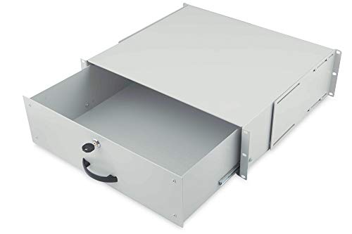 Digitus Lp8145 Cassetto Per Armadi Rack 19" Con Serratura, 3 Unità, 485X480X134 Mm (Dn-19 Key-3U), Grigio Ral7035, Grigio 3 He