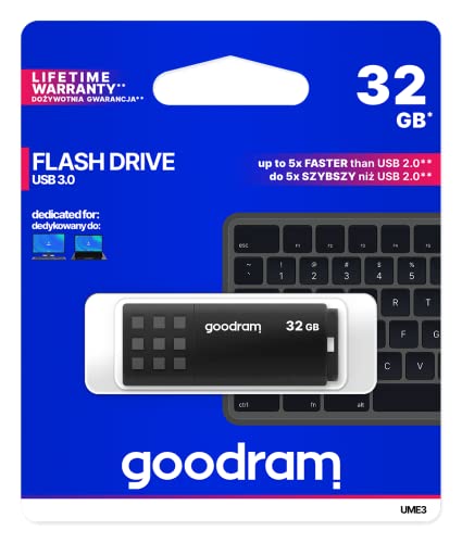 Goodram Ume3 - Chiavetta Usb 3.0, 32 Gb, Colore: Nero