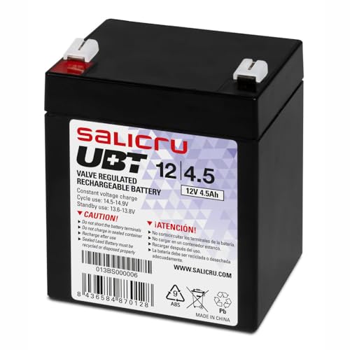 Salicru Ubt 12/4,5 - Batería Agm Recargable De 4,5 Ah