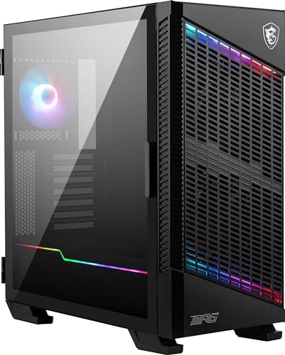 Msi Mpg Velox 100P Airflow Case Mid-Tower, Adatto A Schede Madri E-Atx, Pannello Laterale In Vetro Temperato, Mystic Light, Supporta 2 Dissipatori Da