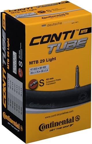 Continental Camara Mtb Tube Light 29X1.75-2.50 Valvula Presta 42Mm, Accesorios Y Recambios Bicis Unisex Adulto, Nero, Standard
