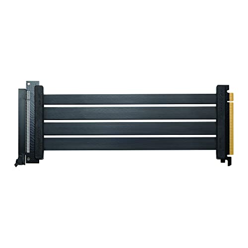Phanteks (Ph-Cbrs4.0_Fl30 - Cavo Piatto Pci-E Gen4.0 X16, Adattatore 180 Gradi, 300 Mm, Nero