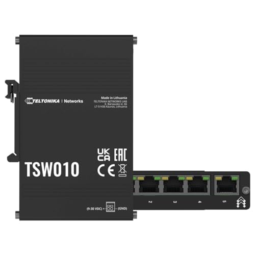 Teltonika Tsw010 Din Rain Switch 5 X Rj45 Ports 10/100 Mbps (Tsw010000000)