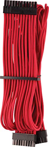 Corsair Cavo Protetto Singolarmente Con Guaina Atx A 24 Pin Type 4 Gen 4 Premium - Rosso